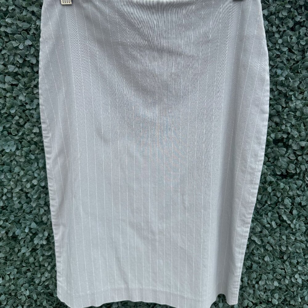 Bebe Pinstripe Pencil Skirt